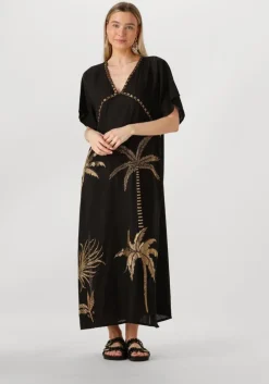 zwarte wild maxi jurk annie