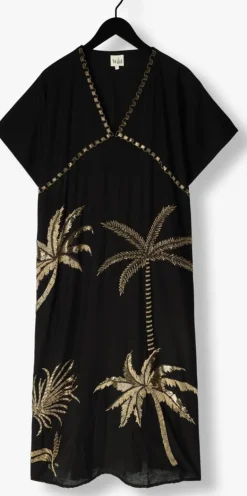 zwarte wild maxi jurk annie