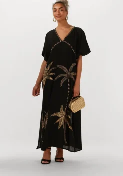 zwarte wild maxi jurk annie