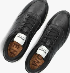 zwarte woden lage sneakers ronja