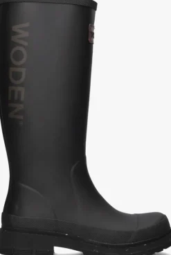 zwarte woden regenlaarzen le waterproof