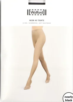 zwarte wolford panty's neon 40 tights