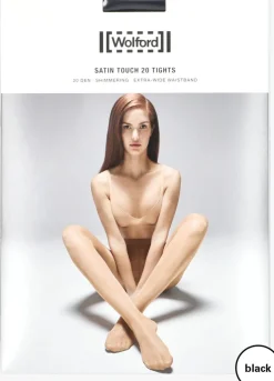 zwarte wolford panty's satin touch 20 tights