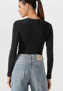 zwarte wolford top shimmer body