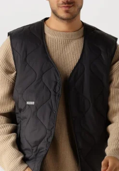 zwarte woodbird bodywarmer wbtrais quilt vest