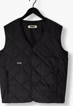 zwarte woodbird bodywarmer wbtrais quilt vest