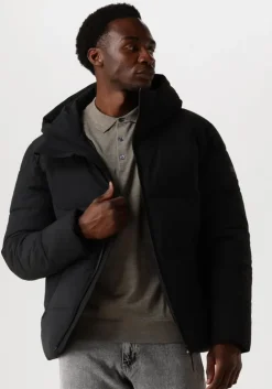 zwarte woodbird gewatteerde jas wbjoseph tech jacket