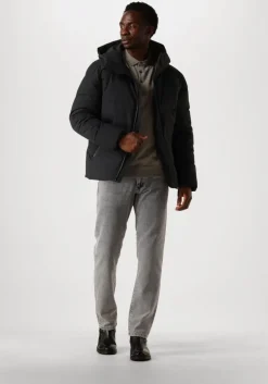 zwarte woodbird gewatteerde jas wbjoseph tech jacket