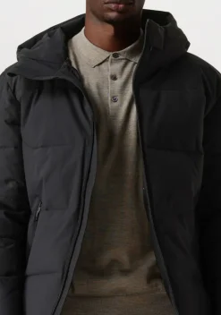 zwarte woodbird gewatteerde jas wbjoseph tech jacket