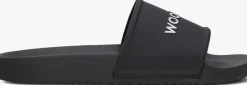 zwarte woolrich badslippers slide eva