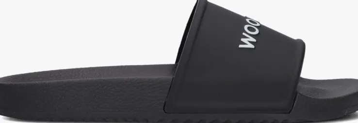 zwarte woolrich badslippers slide eva