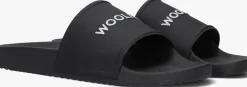 zwarte woolrich badslippers slide eva