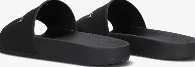 zwarte woolrich badslippers slide eva