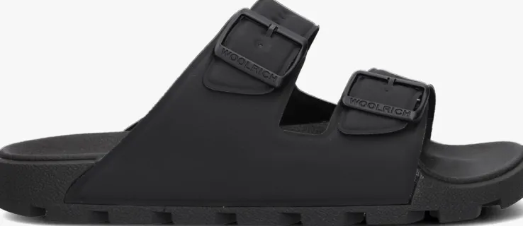 zwarte woolrich slippers sandalo donna