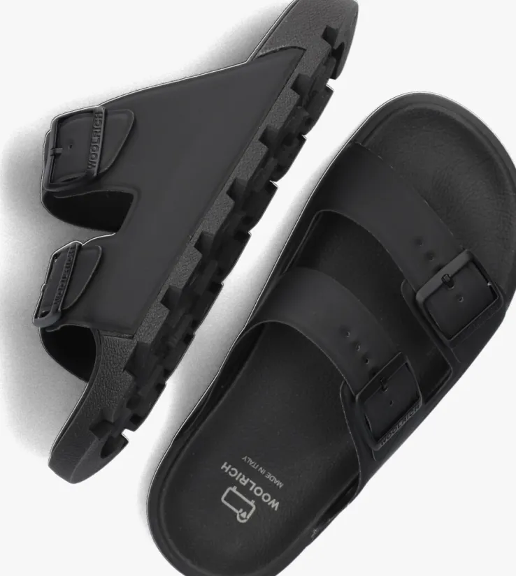 zwarte woolrich slippers sandalo donna