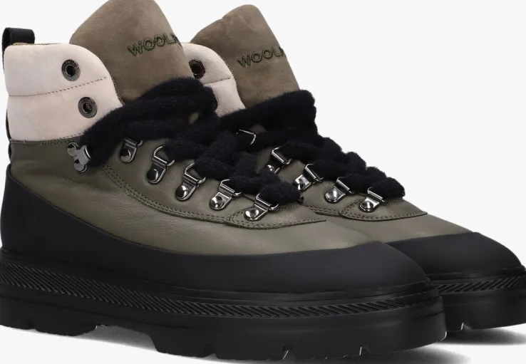 zwarte woolrich veterboots hiking boot gum