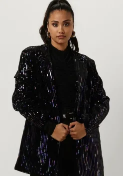 zwarte y.a.s. blazer yaseliva sequin ls long blazer