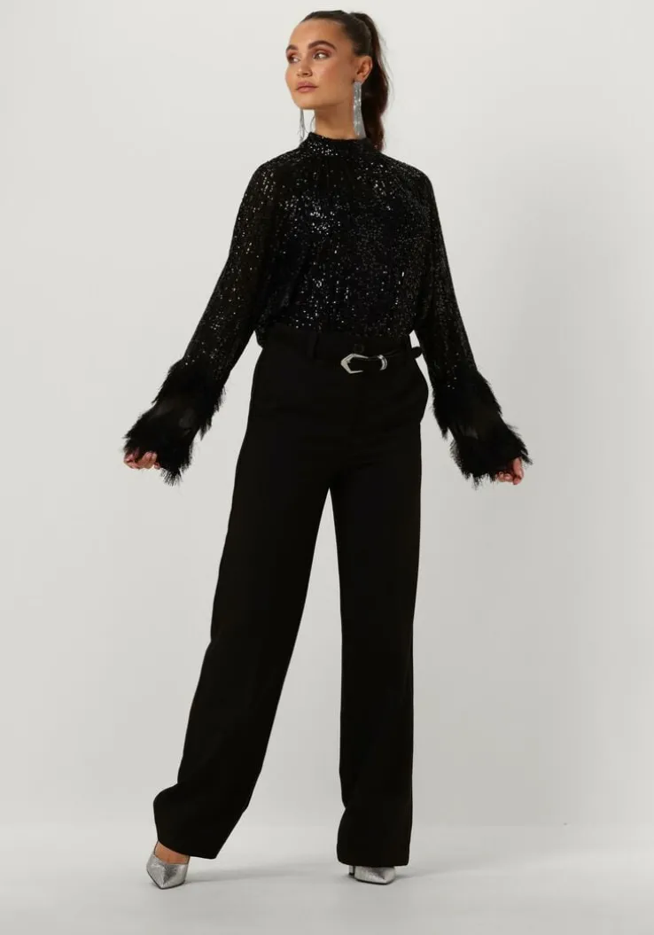 zwarte y.a.s. blouses yasflow sequin ls top