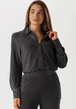 zwarte y.a.s. blouses yastikka ls glitter shirt