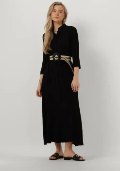 zwarte y.a.s. maxi jurk yassavanna long shirt dress