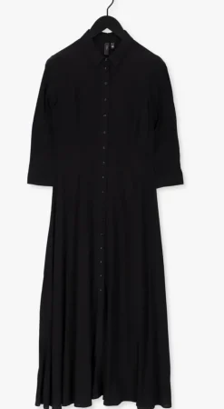 zwarte y.a.s. maxi jurk yassavanna long shirt dress