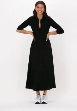 zwarte y.a.s. maxi jurk yassavanna long shirt dress