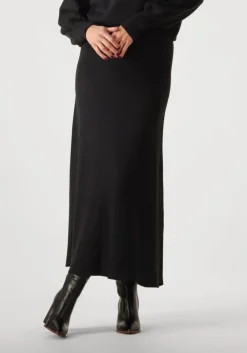 zwarte y.a.s. maxirok yasfonny hw ankle knit skirt