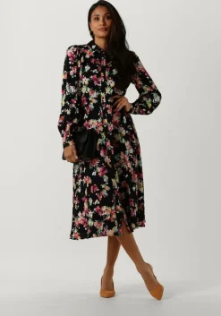 zwarte y.a.s. midi jurk yasaloma ls midi shirt dress s