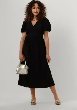 zwarte y.a.s. midi jurk yasclema ss midi dress