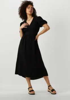 zwarte y.a.s. midi jurk yasclema ss midi dress
