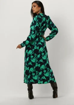 zwarte y.a.s. midi jurk yasflair ls long shirt dress s.