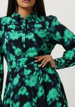 zwarte y.a.s. midi jurk yasflair ls long shirt dress s.