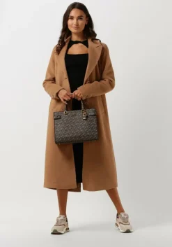 zwarte y.a.s. midi jurk yaskanna ls midi knit dress