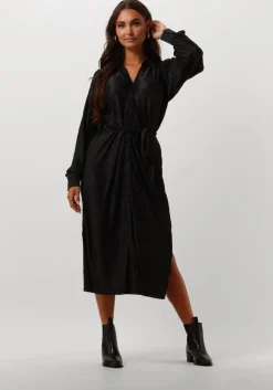 zwarte y.a.s. midi jurk yasomira ls midi dress