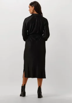 zwarte y.a.s. midi jurk yasomira ls midi dress
