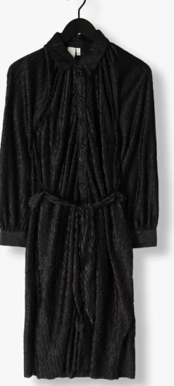 zwarte y.a.s. midi jurk yasomira ls midi dress