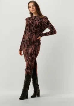 zwarte y.a.s. midi jurk yasyen ls midi dress