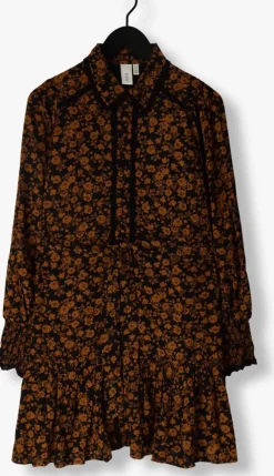 zwarte y.a.s. mini jurk tastilera ls shirt dress