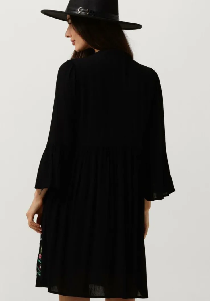 zwarte y.a.s. mini jurk yaschella 3/4 tunic dress s. fest