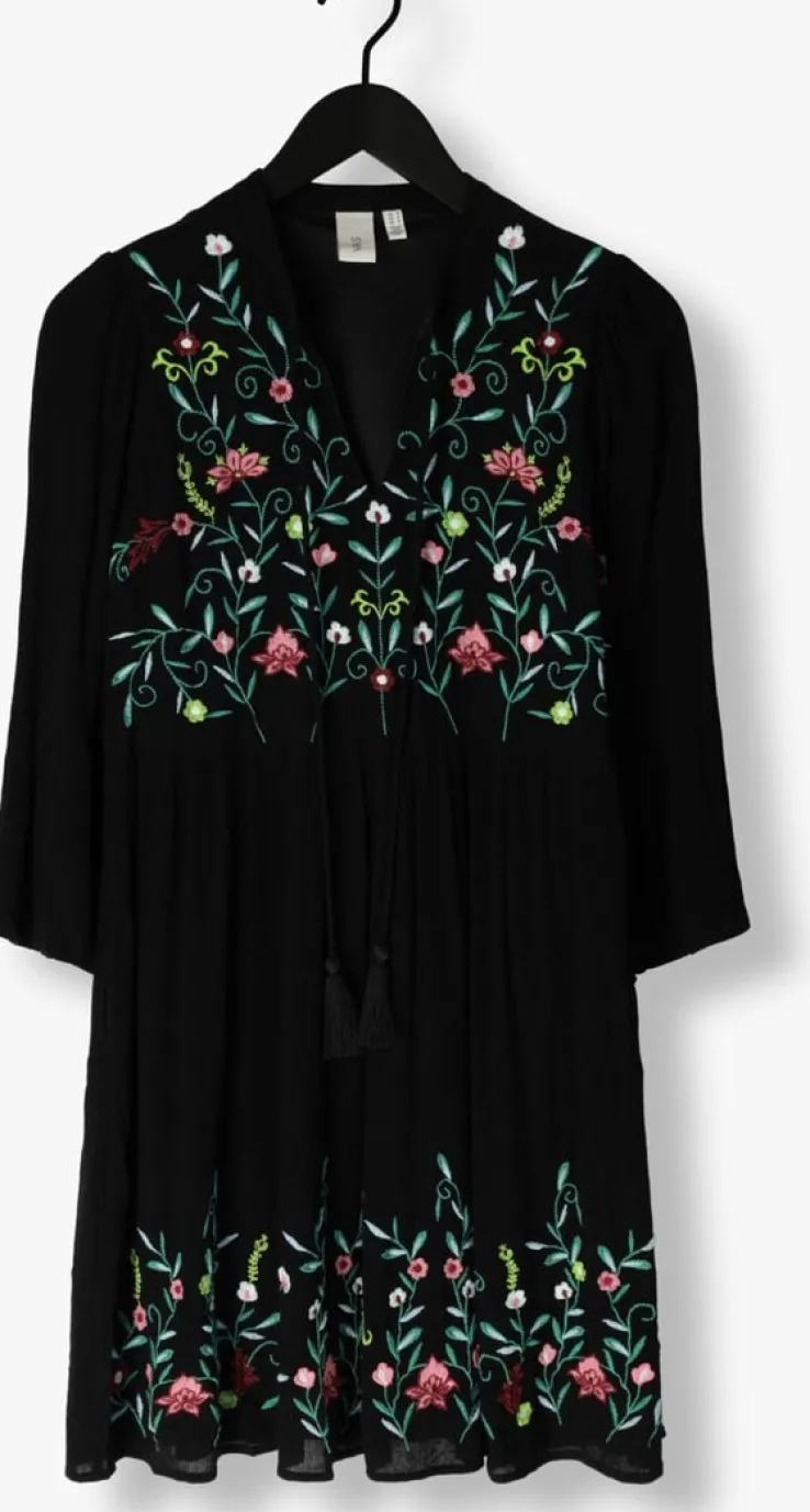 zwarte y.a.s. mini jurk yaschella 3/4 tunic dress s. fest