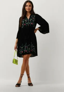 zwarte y.a.s. mini jurk yaschella 3/4 tunic dress s. fest