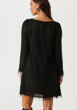 zwarte y.a.s. mini jurk yasdia ls boatneck dress