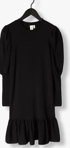 zwarte y.a.s. mini jurk yasines ls knit dress