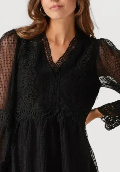 zwarte y.a.s. mini jurk yassophira ls dress