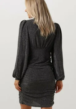zwarte y.a.s. mini jurk yastikka ls glitter dress
