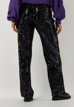 zwarte y.a.s. pantalon yaseliva sequin hw straight pant