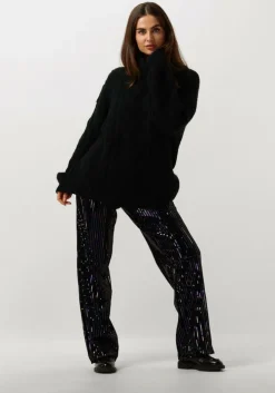 zwarte y.a.s. pantalon yaseliva sequin hw straight pant