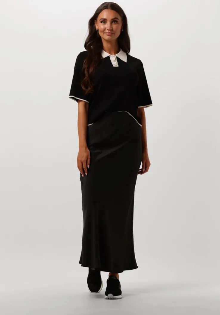 zwarte y.a.s. top yasmille ss knit pullover