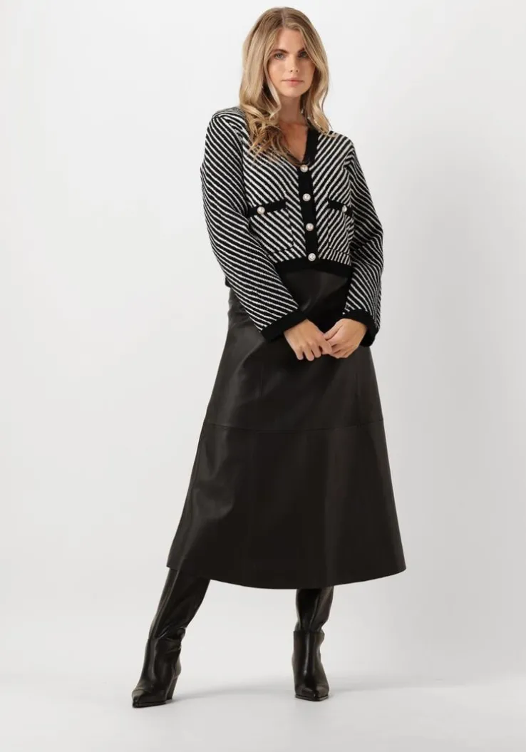 zwarte y.a.s. vest yascharla ls sequin knit cardigan