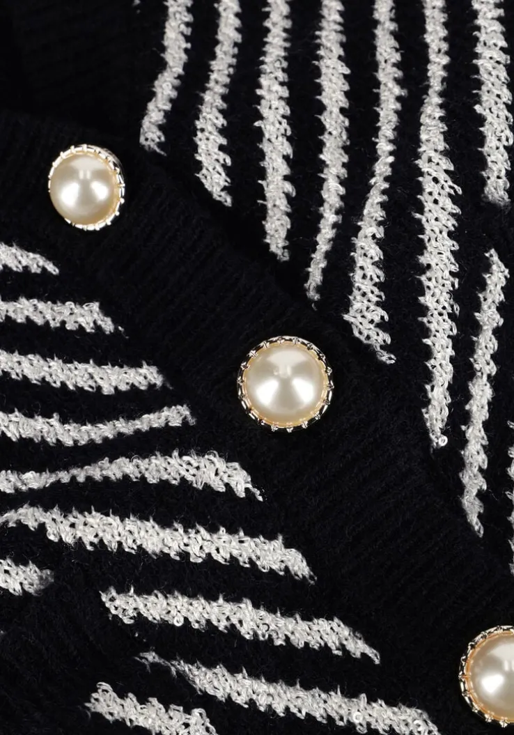 zwarte y.a.s. vest yascharla ls sequin knit cardigan